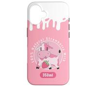 Kawaii Cute Pink Cow, Strawberry Milk Girl Coque pour iPhone 16