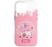 Kawaii Cute Pink Cow, Strawberry Milk Girl Coque pour iPhone 16 Pro