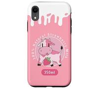 Kawaii Cute Pink Cow, Strawberry Milk Girl Coque pour iPhone XR