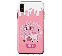 Kawaii Cute Pink Cow, Strawberry Milk Girl Coque pour iPhone XS Max
