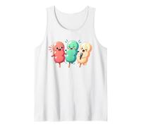 Kawaii Dango Trio Japonais Raviolis de Riz Karaoké Débardeur