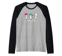 Kawaii Dango Trio Japonais Raviolis de Riz Karaoké Manche Raglan
