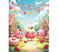 Kawaii Dessert World Coloring Book: 53 Bold and Easy Adorable Pages of Cupcakes, Donuts, Ice Cream, Macarons & More - Fun Food Coloring Book for Kids and Adults