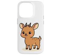 Kawaii Dik-Dik Cartoon Mignon Africain Antelope Design Coque pour iPhone 14 Pro
