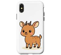 Kawaii Dik-Dik Cartoon Mignon Africain Antelope Design Coque pour iPhone X/XS