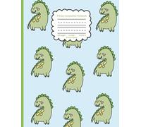 Kawaii Dinosaur Story Paper Notebook for Kids - Handwriting Practice with Picture Space, Primary Ruled Dotted Midline, Letter & Number Tracing 1-20, ... Drawing Journal for Boys and Girls Grades K-2