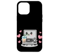 Kawaii DJ Turntable Drinking Bubble Tea Coque pour iPhone 12 Pro Max