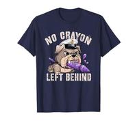 Kawaii Dog No Crayon Left Behind Grunt Military Dad Soldat T-Shirt
