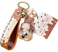 Kawaii Donut Porte-clés Mignon Bubble Tea Bear Pendentif Poupée pour Fille (Couleur : Bouteille de Soda)
