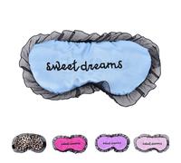 Kawaii Doux Rêve Soie Sommeil Yeux Masque Broderie Yeux Grand Bandeau De Nuit Pour Hommes Femmes Et Enfants