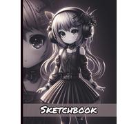 Kawaii Emo Anime Girl Sketchbook for Drawing: Large Personal Artist Japanimation Sketch Book and Doodle Drawing Pad