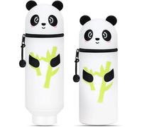 Kawaii Étui École 2 en 1 en Silicone Souple, Trousse Animaux, Porte-Stylo de Table, Fermeture Éclair, Pot à Crayon Enfant pour S - D