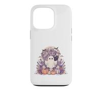 Kawaii Fantôme Chat Noir Halloween Citrouilles Lune Coque pour iPhone 13 Pro