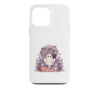 Kawaii Fantôme Chat Noir Halloween Citrouilles Lune Coque pour iPhone 13 Pro Max