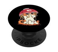 Kawaii, fille mignonne de l'anime Cat Otaku, cadeau de PopSockets PopGrip - Support et Grip pour Smartphone/Tablette avec un Top Interchangeable PopSockets PopGrip Adhésif