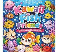 Kawaii Fish Friends Bold and Easy coloring: From smiling jellyfish and fluffy pufferfish to quirky frogfish, sea bunnies, pyjama squids, and magical ... to bring joy and creativity to your day.