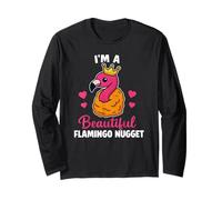 Kawaii Flamingo Chicken Nugget Cute Food Animal Lover Art Manche Longue