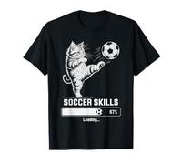 Kawaii Football Cat Skillss Loading Win Hair Don't Care Game T-Shirt