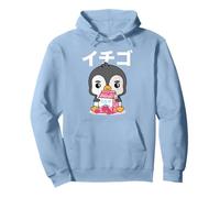 Kawaii Fraise Lait Chibi Pingouin Japon Vibes Ichigo Sweat à Capuche