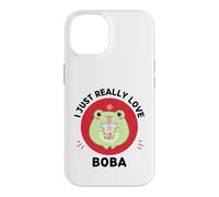 Kawaii Frog Drink Bubble Tea I Just Really Love Boba Lover Coque pour iPhone 14