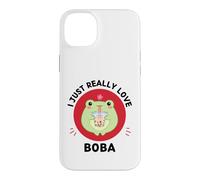 Kawaii Frog Drink Bubble Tea I Just Really Love Boba Lover Coque pour iPhone 14 Plus