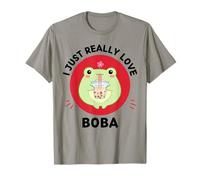Kawaii Frog Drink Bubble Tea I Just Really Love Boba Lover T-Shirt