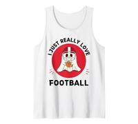 Kawaii Ghost Lover J'adore Vraiment Le Football américain Débardeur