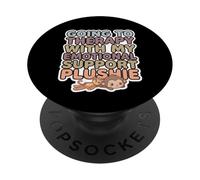 Kawaii Going to Therapy with My Emotional Support Peluche PopSockets PopGrip Adhésif