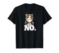 Kawaii Grumpy NO Calico Cat Lover T-Shirt