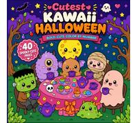 Kawaii Halloween Color by Number: Bold and Easy Cute Pumpkins, Ghosts & Monsters Await Your Crayons - 40 Spooky Designs for All Ages