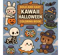 Kawaii Halloween Coloring Book: Cute Spooky Pumpkins, Ghosts, Witches, Black Cats, Candy, and Bats | 50 Adorable Kawaii Style Coloring Pages for Kids, Teens, and Adults