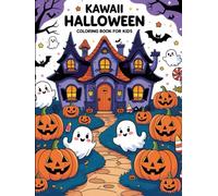 Kawaii Halloween Coloring Book for Kids: Fun and Easy Spooky Coloring Pages with 50 Cute Illustrations of Ghosts, Pumpkins, Witches, and Candy for Kids Ages 4-8