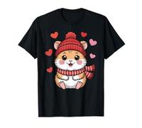 Kawaii Hamster Valentines Day Hearts Écharpe Bonnet T-Shirt