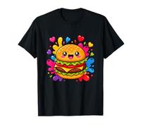 Kawaii Happy Cheeseburger, adorateurs de Dessins animés Mignons T-Shirt