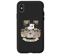 Kawaii Hippo Squelette Amoureux des Plantes - Gardien de Jardin Coque pour iPhone X/XS