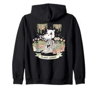 Kawaii Hippo Squelette Amoureux des Plantes - Gardien de Jardin Sweat à Capuche