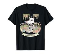 Kawaii Hippo Squelette Amoureux des Plantes - Gardien de Jardin T-Shirt