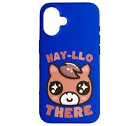 Kawaii Horse Hay-llo There Cute Pony Pun Coque pour iPhone 16