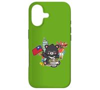 Kawaii Hot Pot Boba Bear Taiwan Flag Travel Coque pour iPhone 17