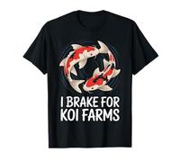 Kawaii I Brake for Koi Farms Japanese Pond Art Animal Lovers T-Shirt