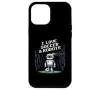 Kawaii I Love Football & Robots Just Boy Who Win Robotics Play Coque pour iPhone 12 Pro Max