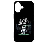 Kawaii I Love Football & Robots Just Boy Who Win Robotics Play Coque pour iPhone 17