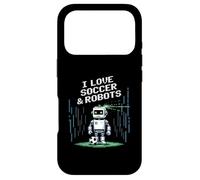 Kawaii I Love Football & Robots Just Boy Who Win Robotics Play Coque pour iPhone 17 Pro