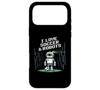 Kawaii I Love Football & Robots Just Boy Who Win Robotics Play Coque pour iPhone 17 Pro Max