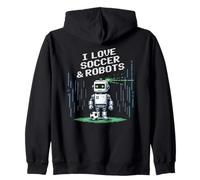 Kawaii I Love Football & Robots Just Boy Who Win Robotics Play Sweat à Capuche