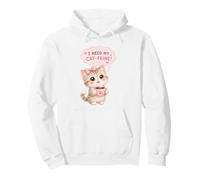 Kawaii I Need My Cat-feine! Chat à café Amusant Sweat à Capuche