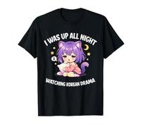 Kawaii I Was Up All Night Watching Korean Drama Girls T-Shirt