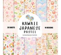 Kawaii Japanese Pastel Scrapbook Paper: 20 Double-Sided Sheets with 10 Cute Japanese-Inspired Designs for Scrapbooking, Journaling, Planner Decoration, Origami, and DIY Crafts