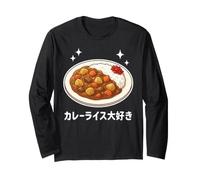 Kawaii Japonais Curry Rice Lover Kare Raisu Art Art Manche Longue
