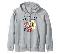 Kawaii Japonais Style Esthétique Mignon Japon Oeuf Bacon Anime Sweat à Capuche